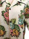 The Cabana - Premium Vintage Original Hang Ten Hawaiian Aloha Surfer Shirt Tropical So Cal Extra Large Made In USA Feet On Pocket