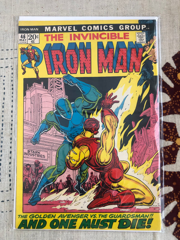 Vintage Comics - Marvel’s Iron Man Number 46 May 1972 Bagged And Boarded Fantastic Cover Art