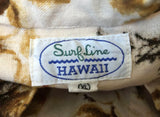 Vintage Aloha Hawaiian 70's Surf Line Brand Made In Hawaii Men's Pullover Shirt XL