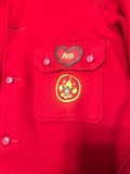 Vintage Clothing/Accessories - Fantastic 70’s Boy Scout Size M-L Red Wool Jacket With 37 Patches