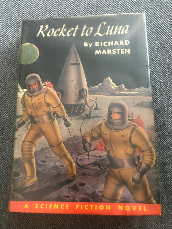 Rare Book, Rocket To Luna By Richard Marsten, A Science Fiction Novel, Original Dust Jacket 1950s. Art & Photography  -